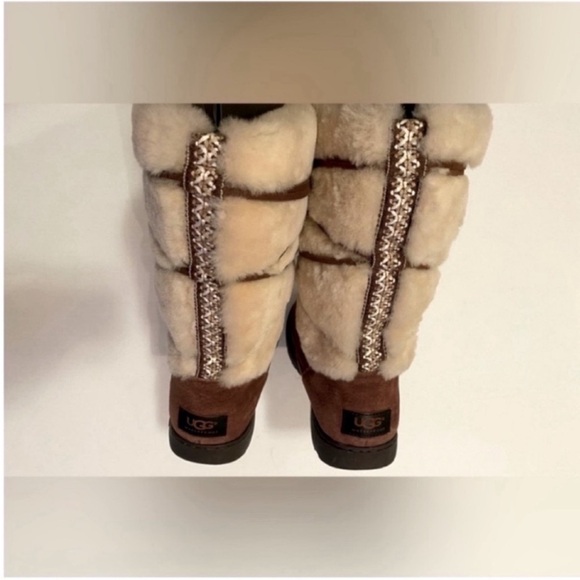 UGG Australia Women’s Boots Winter Snow Maxie Suede Fur Brown Boots size 6 - Picture 5 of 11
